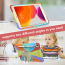 Beige PC + Silicone Anti-drop Protective Case with Butterfly Shape Holder & Pen Slot For iPad 10.2 2021 & 2020 & 2019 / Air 3 10.5 inch(Colorful Red)