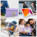 Beige PC + Silicone Anti-drop Protective Case with Butterfly Shape Holder & Pen Slot For iPad 10.2 2021 & 2020 & 2019 / Air 3 10.5 inch(Beige + Light Purple)