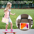 Beige PC + Silicone Anti-drop Protective Case with Butterfly Shape Holder & Pen Slot For iPad 10.2 2021 & 2020 & 2019 / Air 3 10.5 inch(Beige + Rose Pink)