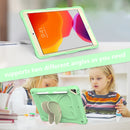 Beige PC + Silicone Anti-drop Protective Case with Butterfly Shape Holder & Pen Slot For iPad 10.2 2021 & 2020 & 2019 / Air 3 10.5 inch(Beige + Fresh Green)