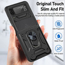 For Samsung Galaxy Z Flip3 5G Sliding Camera Cover Design TPU+PC Protective Case(Black)