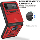 For Samsung Galaxy Z Flip3 5G Sliding Camera Cover Design TPU+PC Protective Case(Red)