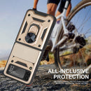 For Samsung Galaxy Z Flip3 5G Sliding Camera Cover Design TPU+PC Protective Case(Gold)