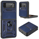 For Samsung Galaxy Z Flip3 5G Sliding Camera Cover Design TPU+PC Protective Case(Blue)