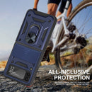 For Samsung Galaxy Z Flip3 5G Sliding Camera Cover Design TPU+PC Protective Case(Blue)