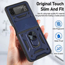 For Samsung Galaxy Z Flip3 5G Sliding Camera Cover Design TPU+PC Protective Case(Blue)