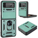 For Samsung Galaxy Z Flip3 5G Sliding Camera Cover Design TPU+PC Protective Case(Green)