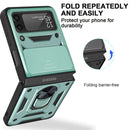 For Samsung Galaxy Z Flip3 5G Sliding Camera Cover Design TPU+PC Protective Case(Green)