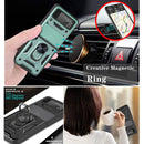 For Samsung Galaxy Z Flip3 5G Sliding Camera Cover Design TPU+PC Protective Case(Green)