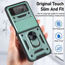 For Samsung Galaxy Z Flip3 5G Sliding Camera Cover Design TPU+PC Protective Case(Green)
