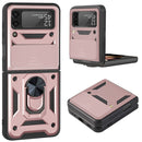For Samsung Galaxy Z Flip3 5G Sliding Camera Cover Design TPU+PC Protective Case(Rose Gold)