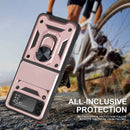 For Samsung Galaxy Z Flip3 5G Sliding Camera Cover Design TPU+PC Protective Case(Rose Gold)
