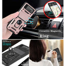 For Samsung Galaxy Z Flip3 5G Sliding Camera Cover Design TPU+PC Protective Case(Rose Gold)