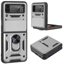 For Samsung Galaxy Z Flip3 5G Sliding Camera Cover Design TPU+PC Protective Case(Silver)