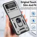 For Samsung Galaxy Z Flip3 5G Sliding Camera Cover Design TPU+PC Protective Case(Silver)