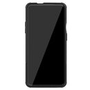 For OnePlus 7T Pro Tire Texture TPU+PC Shockproof Case, with Holder(Black)