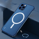 Frosted Soft Four-corner Shockproof Magsafe Case For iPhone 13 Pro(Blue)