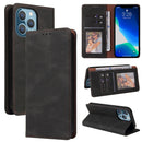 Simple Suction Closure Horizontal Flip Leather Case with Holder & Card Slot & Wallet For iPhone 13 Pro Max(Black)