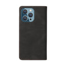 Simple Suction Closure Horizontal Flip Leather Case with Holder & Card Slot & Wallet For iPhone 13 Pro Max(Black)