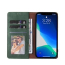 Simple Suction Closure Horizontal Flip Leather Case with Holder & Card Slot & Wallet For iPhone 13 Pro Max(Green)