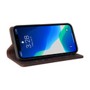 Simple Suction Closure Horizontal Flip Leather Case with Holder & Card Slot & Wallet For iPhone 13 Pro Max(Brown)