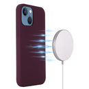 Shockproof Silicone Magnetic Magsafe Case For iPhone 13(Plum Color)