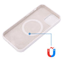 For iPhone 13 Pro Max Shockproof Silicone Magnetic Magsafe Case (White)