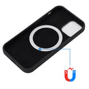 Shockproof Silicone Magnetic Magsafe Case For iPhone 13 Pro Max(Black)