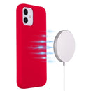 For iPhone 13 Pro Max Shockproof Silicone Magnetic Magsafe Case (Red)