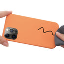 For iPhone 13 Pro Max Shockproof Silicone Magnetic Magsafe Case (Orange)