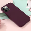 For iPhone 13 Pro Max Shockproof Silicone Magnetic Magsafe Case (Plum Color)