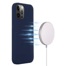 For iPhone 13 Pro Max Shockproof Silicone Magnetic Magsafe Case (Navy Blue)