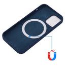 For iPhone 13 Pro Max Shockproof Silicone Magnetic Magsafe Case (Navy Blue)