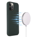 For iPhone 13 Pro Max Shockproof Silicone Magnetic Magsafe Case (Dark Green)