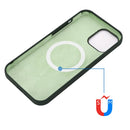 For iPhone 13 Pro Max Shockproof Silicone Magnetic Magsafe Case (Dark Green)