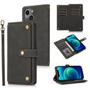 PU + TPU Horizontal Flip Leather Case with Holder & Card Slot & Wallet & Lanyard For iPhone 13(Black)