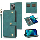 PU + TPU Horizontal Flip Leather Case with Holder & Card Slot & Wallet & Lanyard For iPhone 13(Lake Blue)