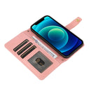 PU + TPU Horizontal Flip Leather Case with Holder & Card Slot & Wallet & Lanyard For iPhone 13 Pro(Pink)
