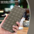 For Sony Xperia 1 Embossed Big Small Concentric Squares Pattern Horizontal Flip Leather Case with Card Slot & Holder & Wallet(Grey)
