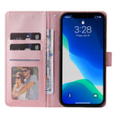 Multifunctional Horizontal Flip Leather Case, with Three Card Slot & Holder & Photo Frame & Lanyard For iPhone 13 mini(Rose Gold)