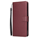 Multifunctional Horizontal Flip Leather Case, with Three Card Slot & Holder & Photo Frame & Lanyard For iPhone 13 mini(Red Wine)