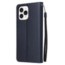 Multifunctional Horizontal Flip Leather Case, with Three Card Slot & Holder & Photo Frame & Lanyard For iPhone 13 mini(Navy)
