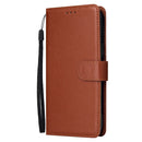 Multifunctional Horizontal Flip Leather Case, with Three Card Slot & Holder & Photo Frame & Lanyard For iPhone 13(Brown)