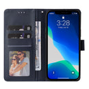 Multifunctional Horizontal Flip Leather Case, with Three Card Slot & Holder & Photo Frame & Lanyard For iPhone 13(Navy)