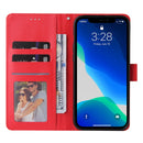 Multifunctional Horizontal Flip Leather Case, with Three Card Slot & Holder & Photo Frame & Lanyard For iPhone 13(Red)