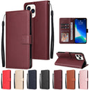Multifunctional Horizontal Flip Leather Case, with Three Card Slot & Holder & Photo Frame & Lanyard For iPhone 13 Pro(Navy)