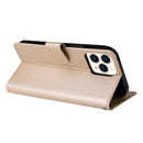 Multifunctional Horizontal Flip Leather Case, with Three Card Slot & Holder & Photo Frame & Lanyard For iPhone 13 Pro Max(Tyrant Gold)