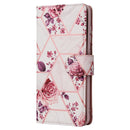 For Samsung Galaxy S21 FE 5G Marble Bronzing Stitching Horizontal Flip PU Leather Case with Holder & Card Slots & Wallet & Photo Frame(Rose Gold)