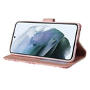 For Samsung Galaxy S21 FE 5G Marble Bronzing Stitching Horizontal Flip PU Leather Case with Holder & Card Slots & Wallet & Photo Frame(Rose Gold)