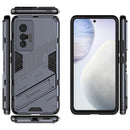 For vivo X70 Punk Armor 2 in 1 PC + TPU Shockproof Case with Invisible Holder(Grey)